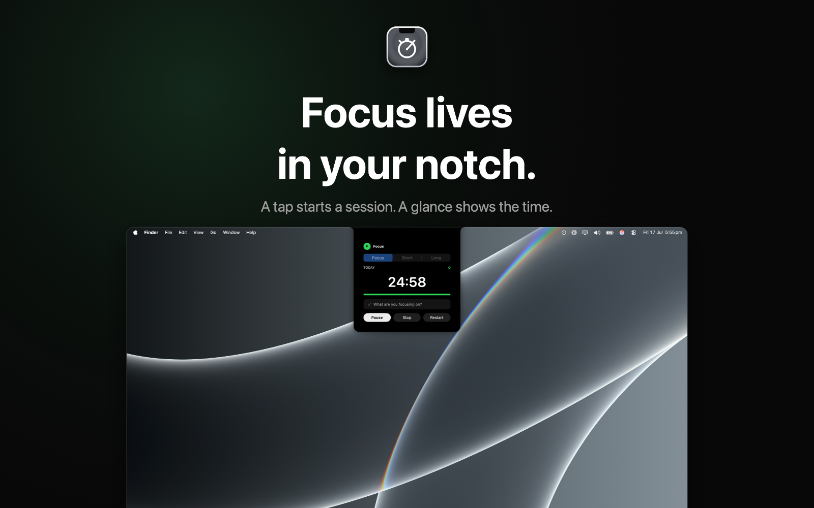 Notch Pomodoro screenshot 1
