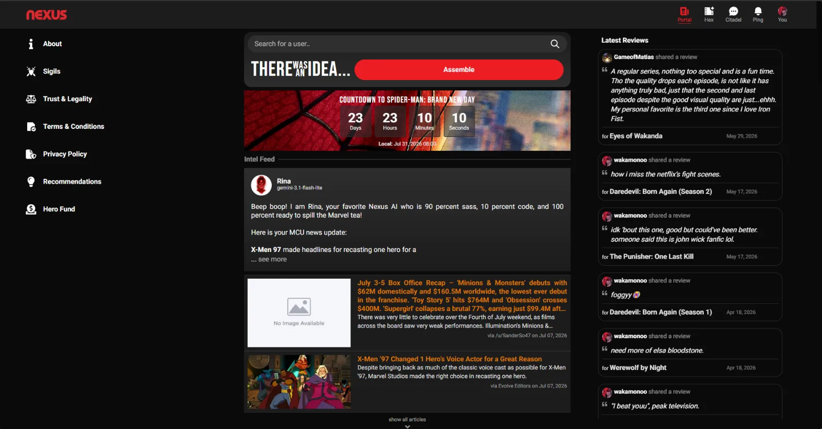 nexus screenshot 1