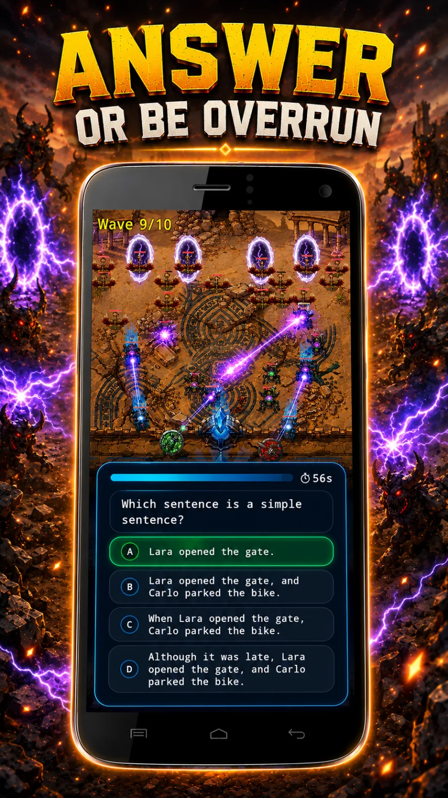 Idle Quiz TD screenshot 2