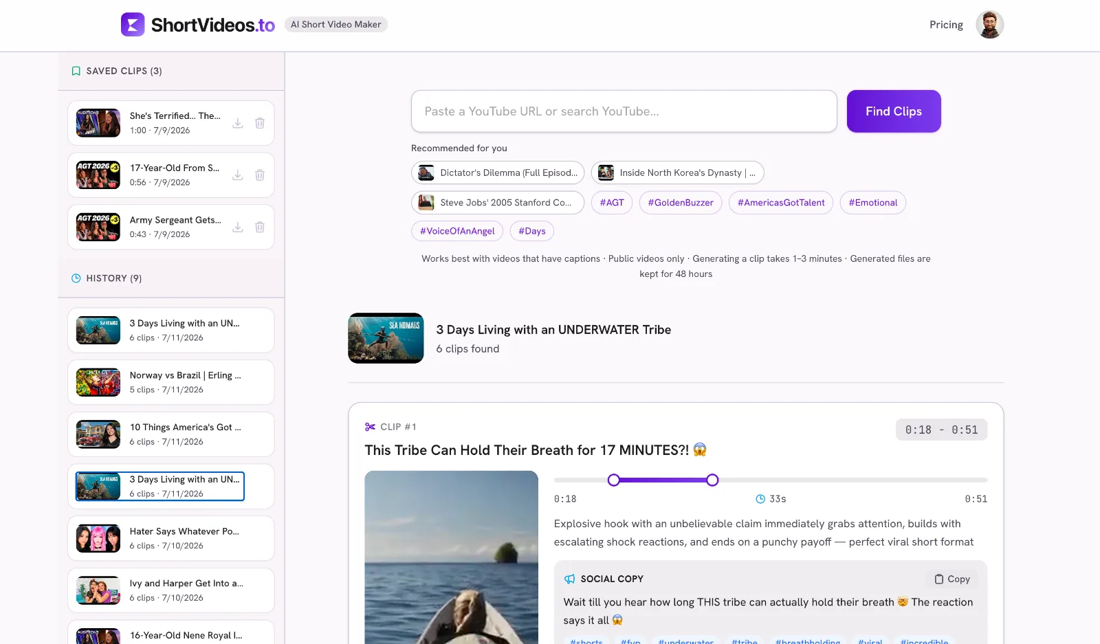 ShortVideos.to screenshot 1