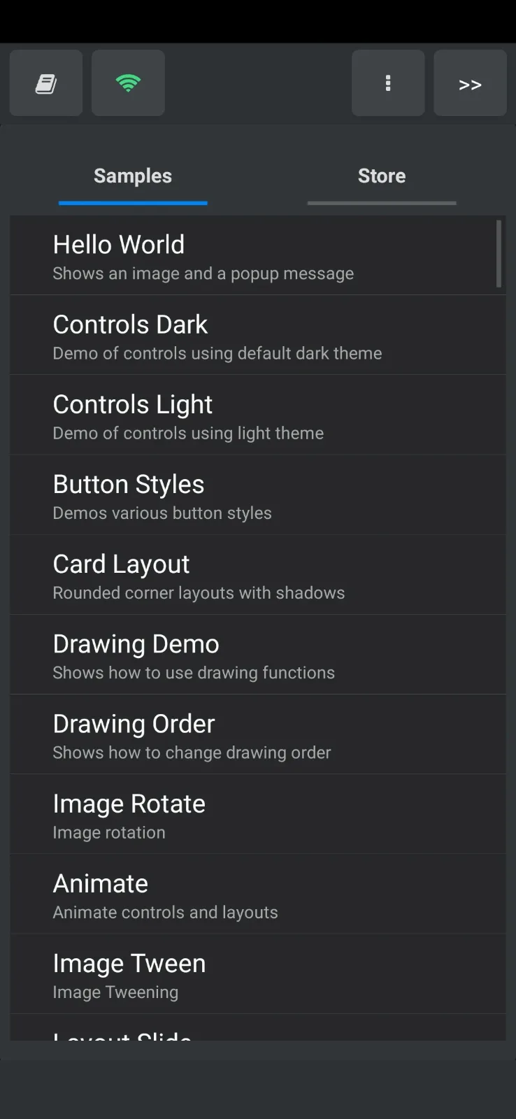 DroidScript: JS and Python IDE screenshot 3