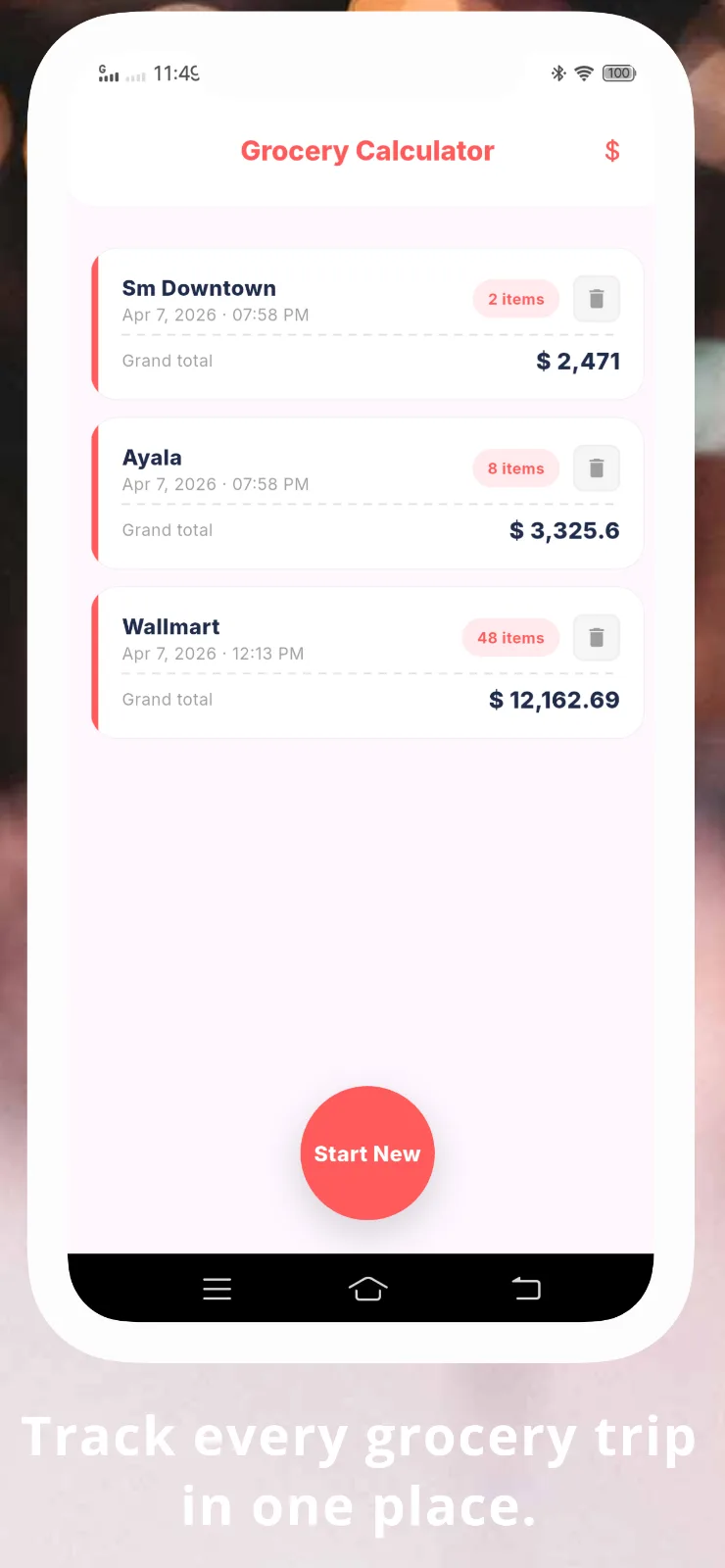 Grocery Calculator screenshot 1