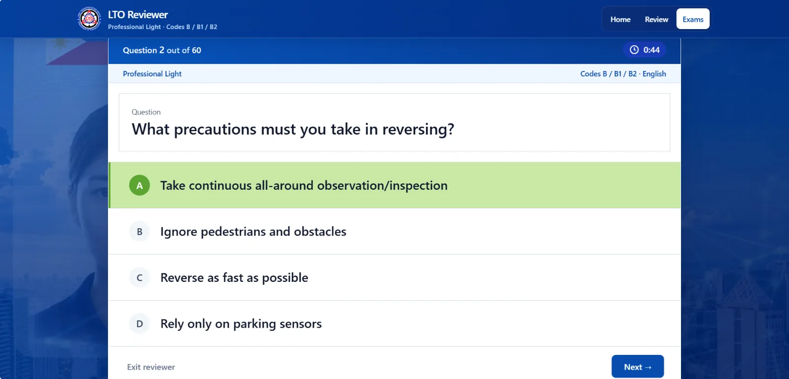 LTO Reviewer screenshot 2