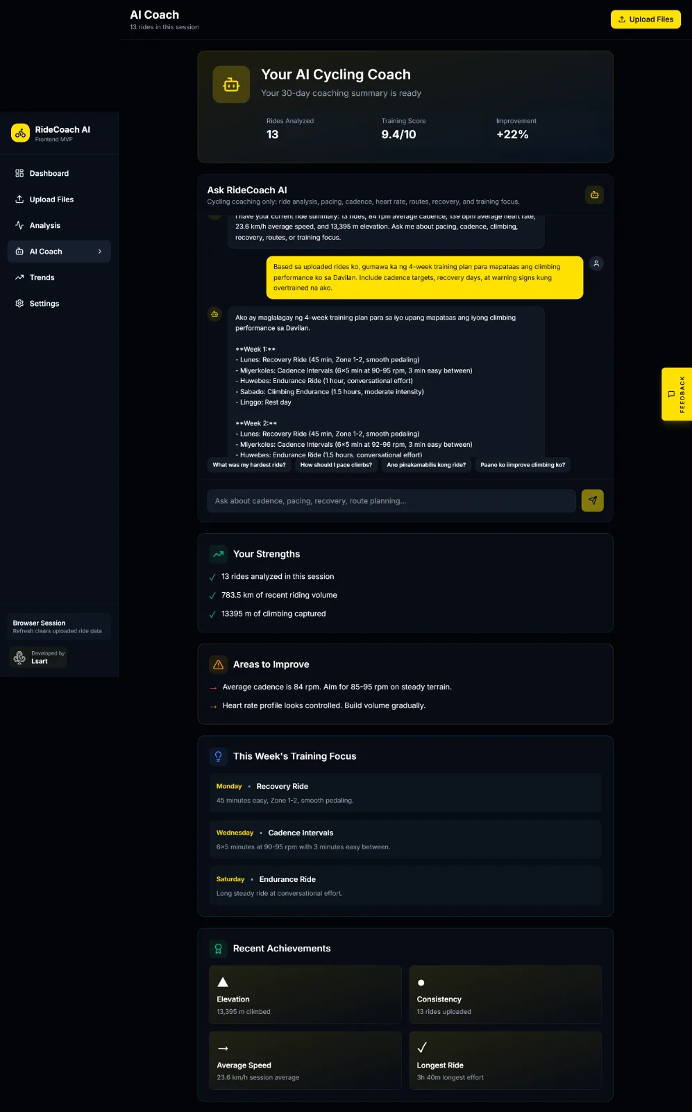 RideCoach AI screenshot 1