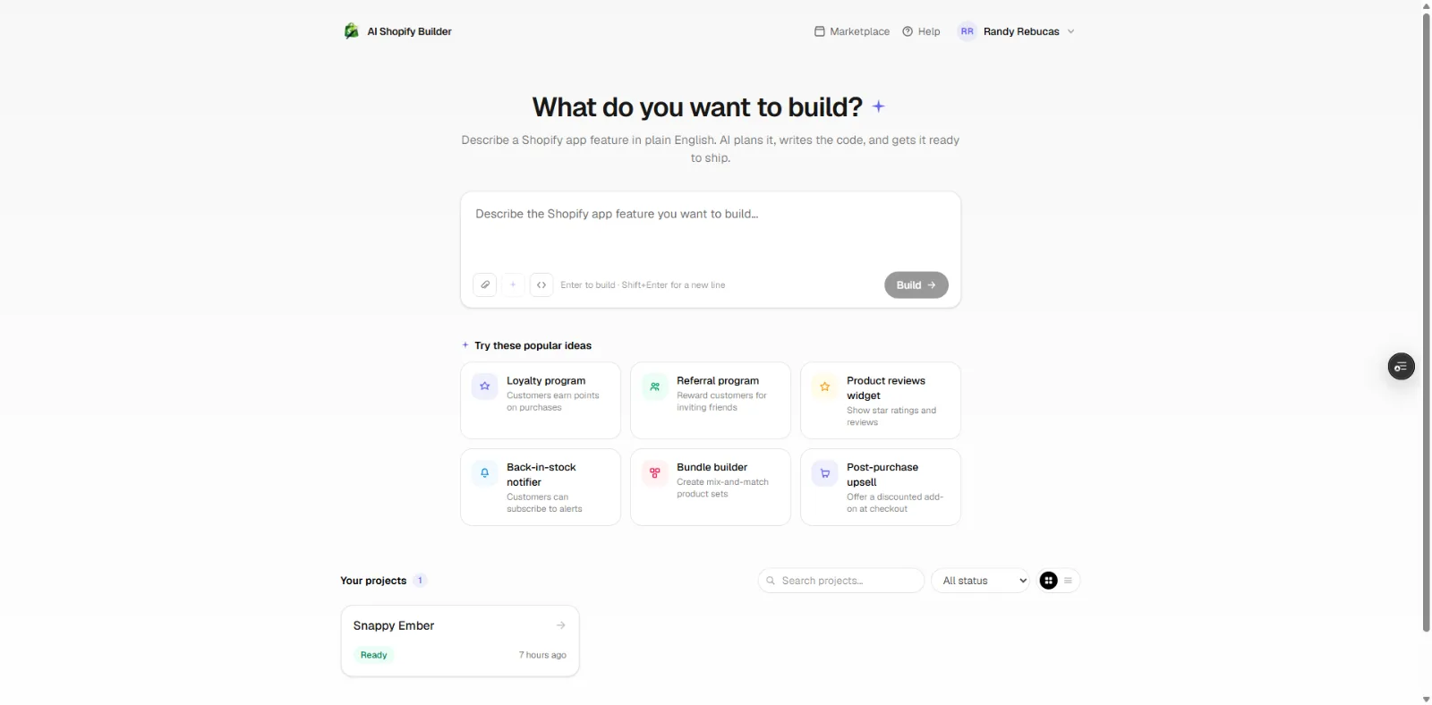 AI Shopify Builder screenshot 2