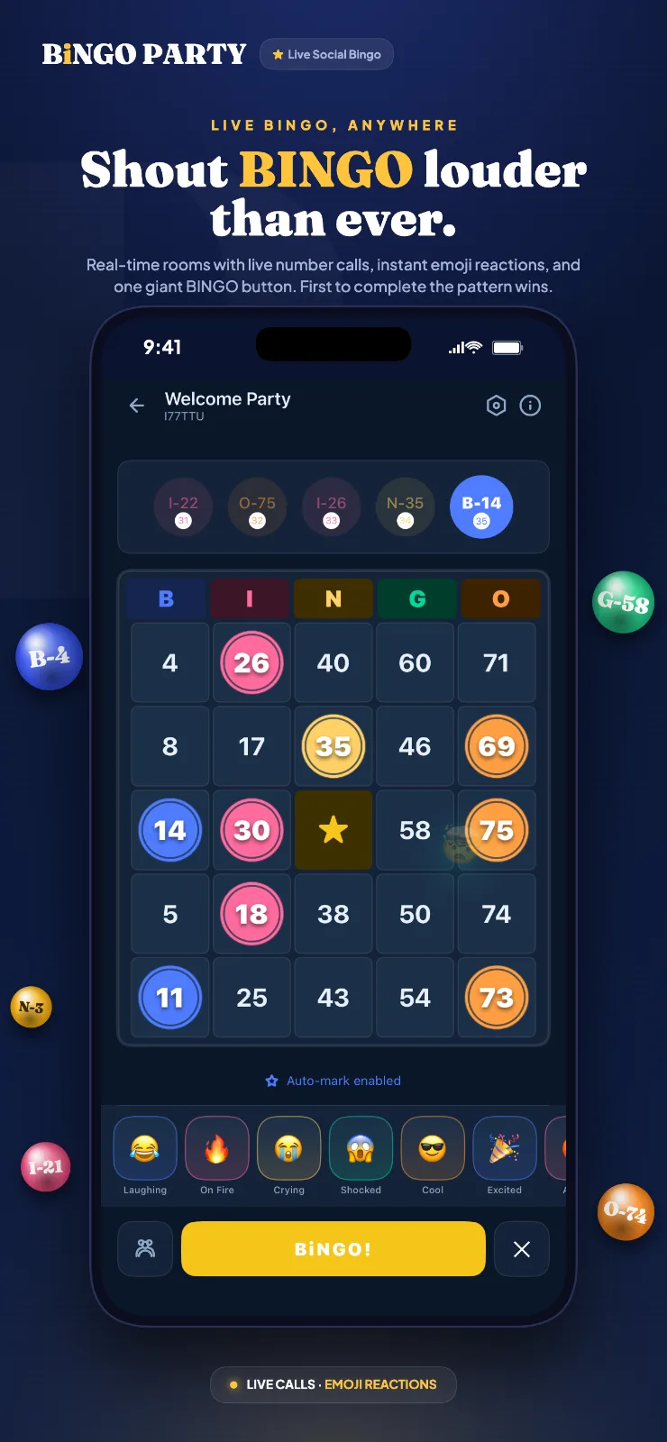 Bingo Party: Host & Play screenshot 1