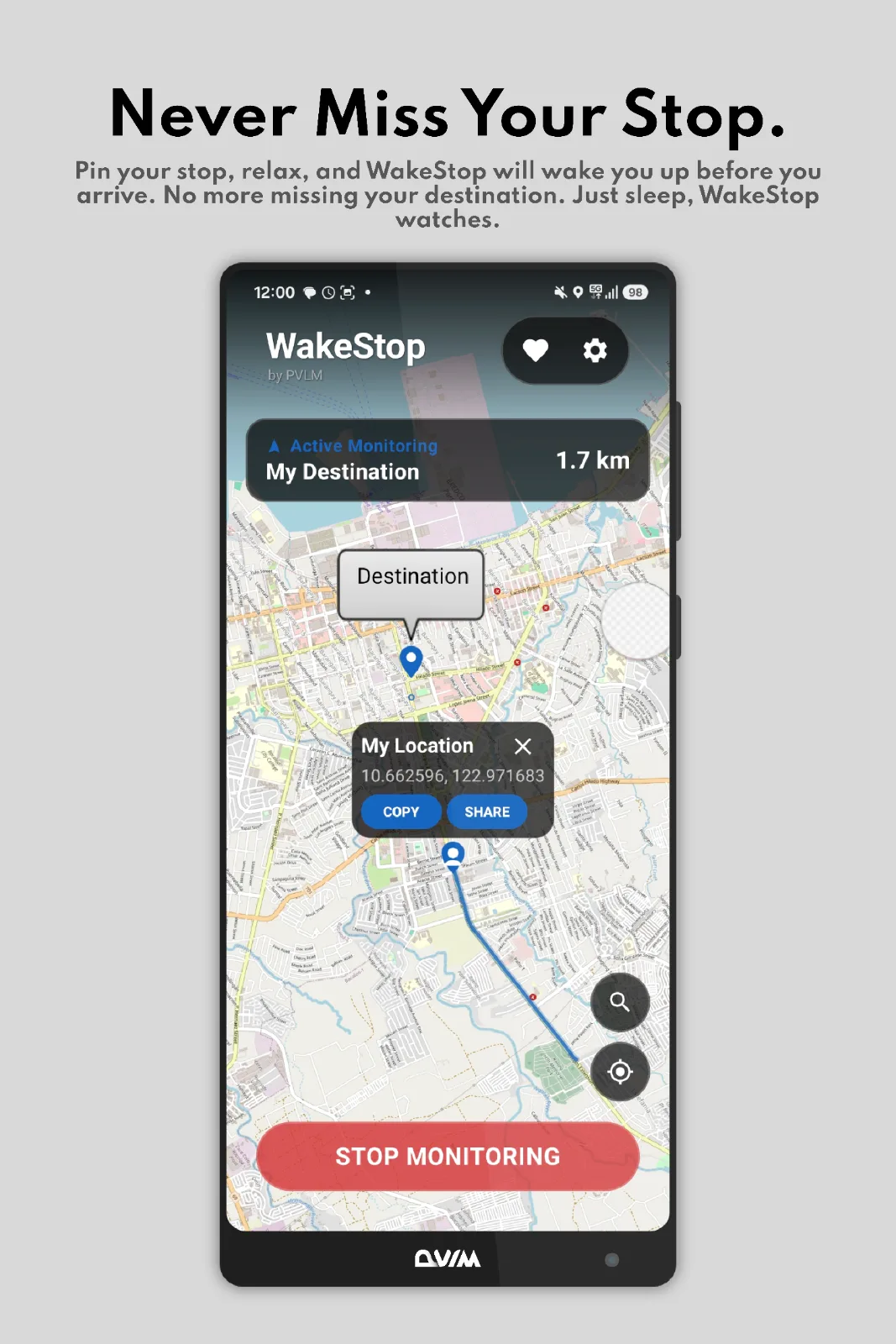 WakeStop screenshot 2