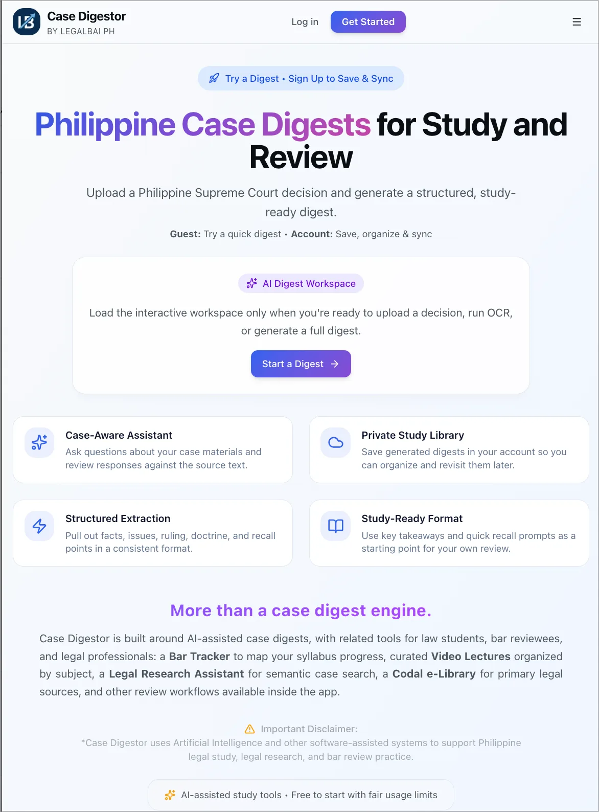 Case Digestor screenshot 1