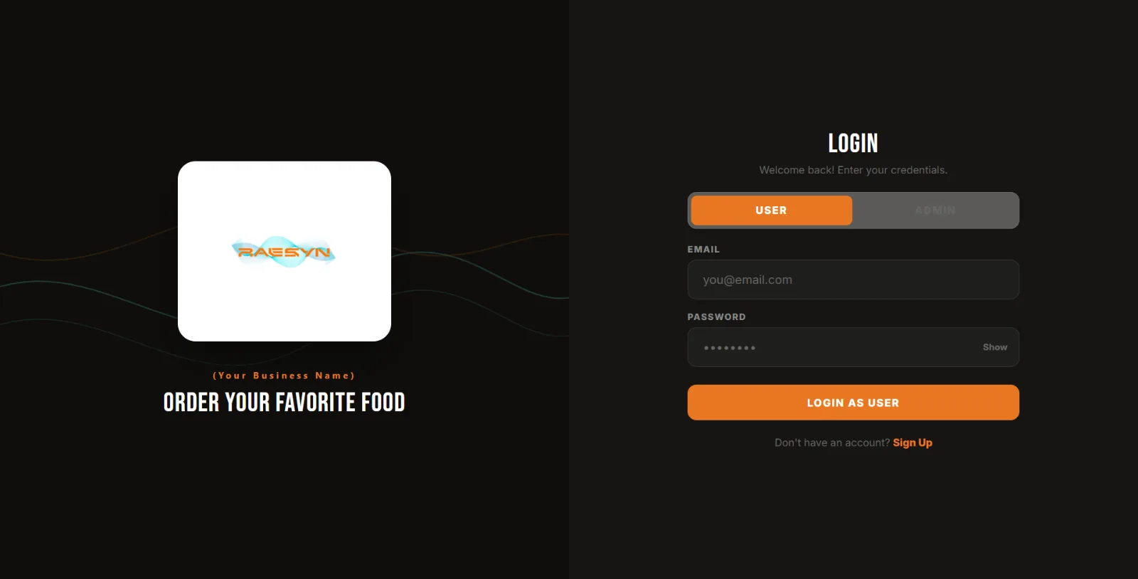 RAESYN – Full-Stack Food Ordering Platform screenshot 3