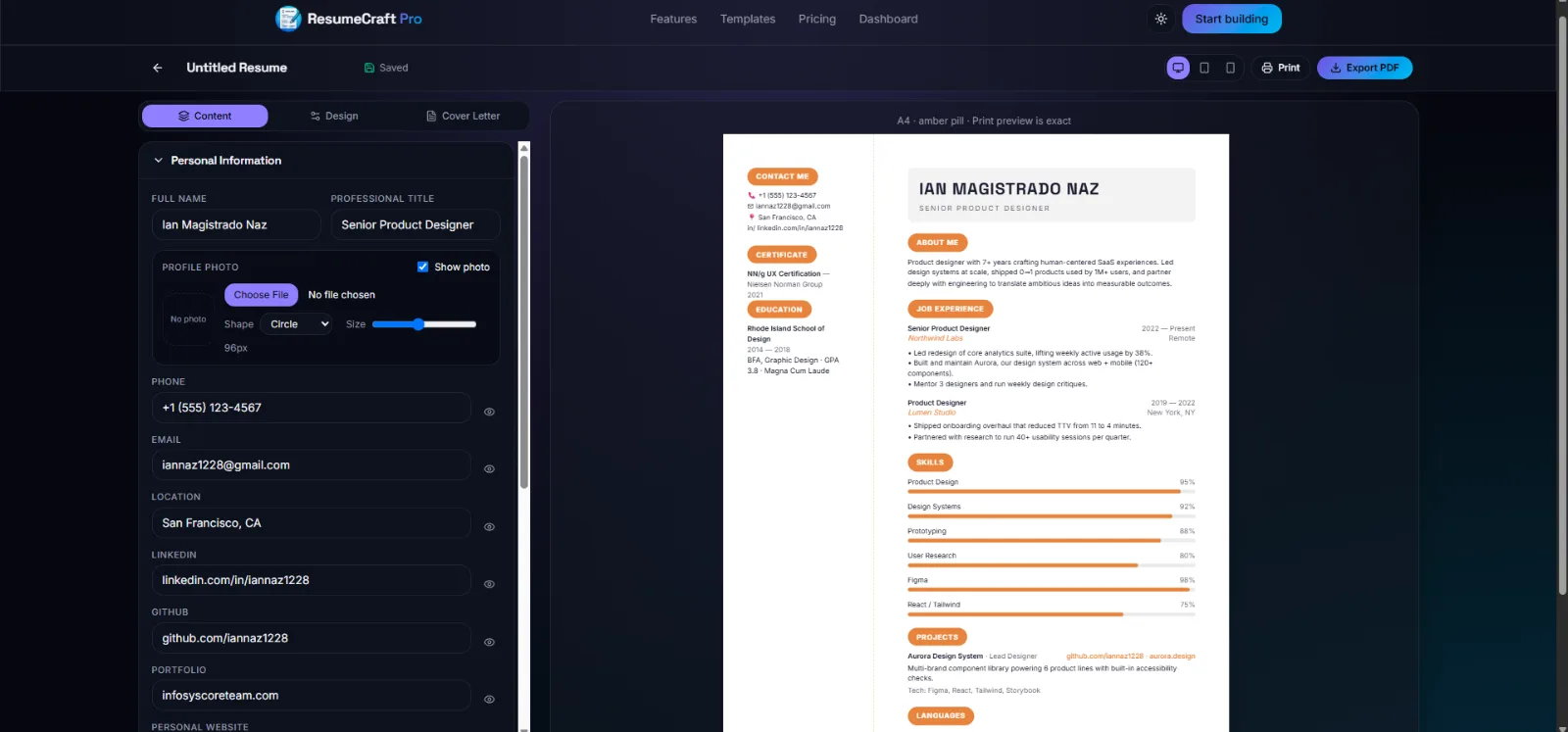 ResumeCraftPro screenshot 3