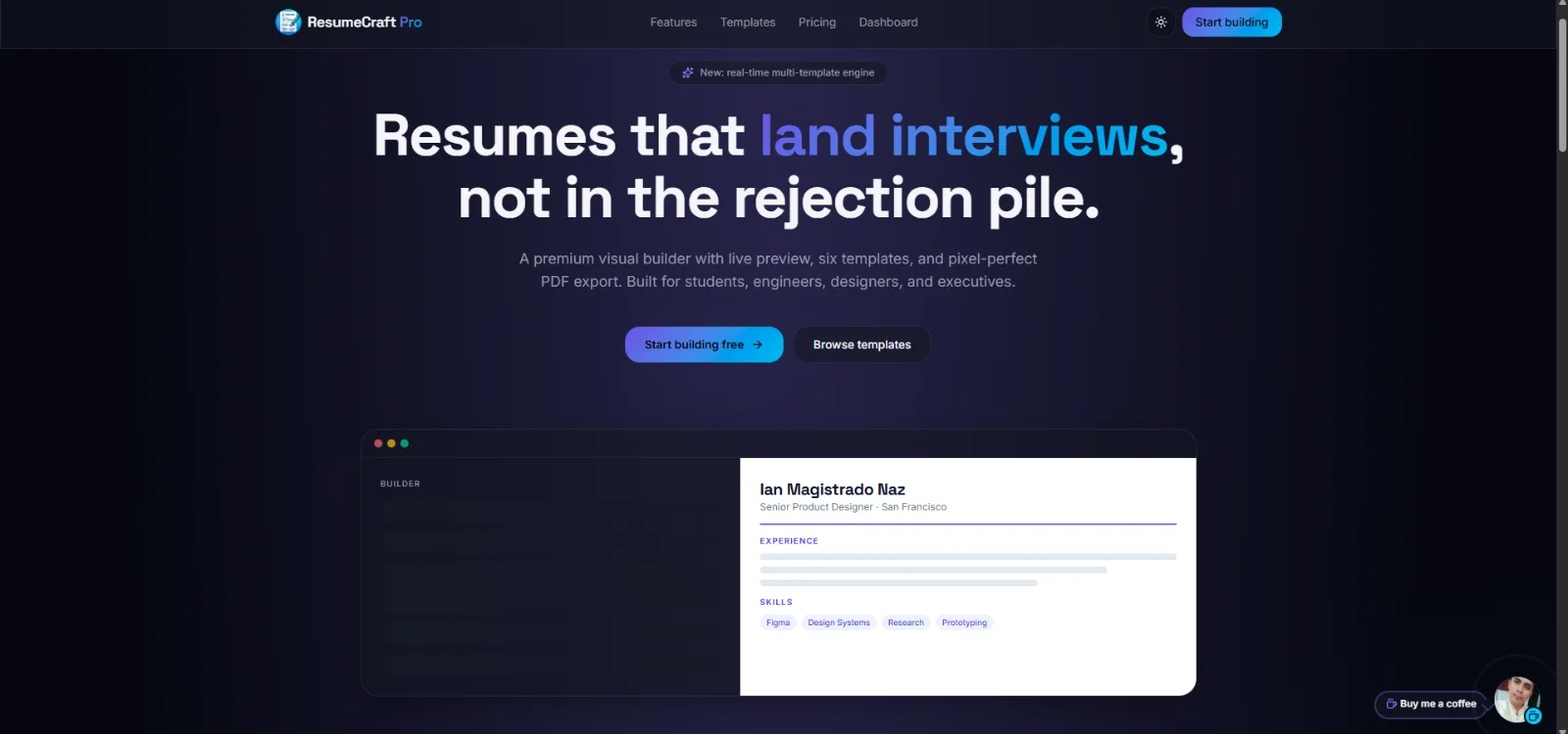 ResumeCraftPro screenshot 1