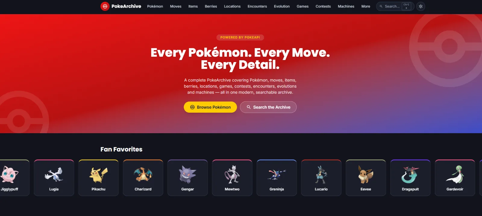 PokeArchive screenshot 1