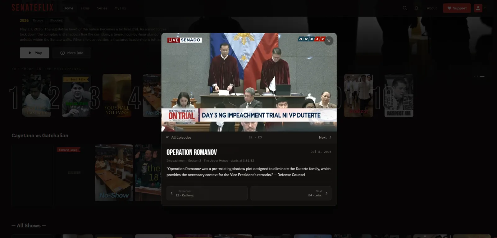 Senateflix screenshot 3