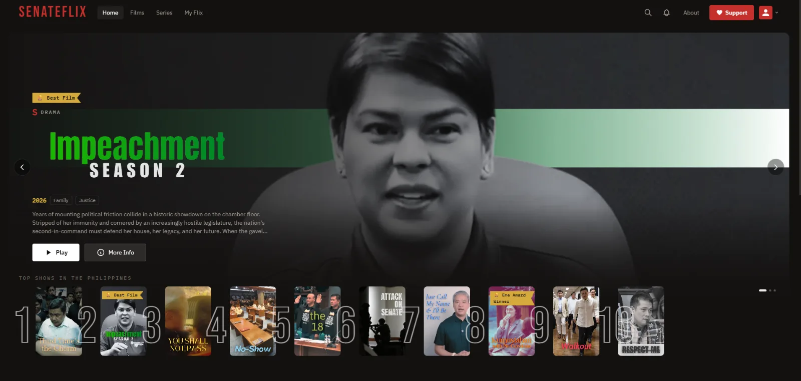 Senateflix screenshot 1
