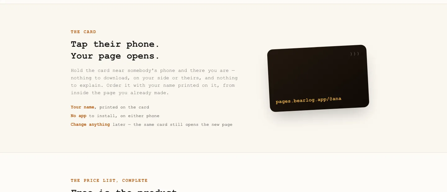 bearlog Pages screenshot 3
