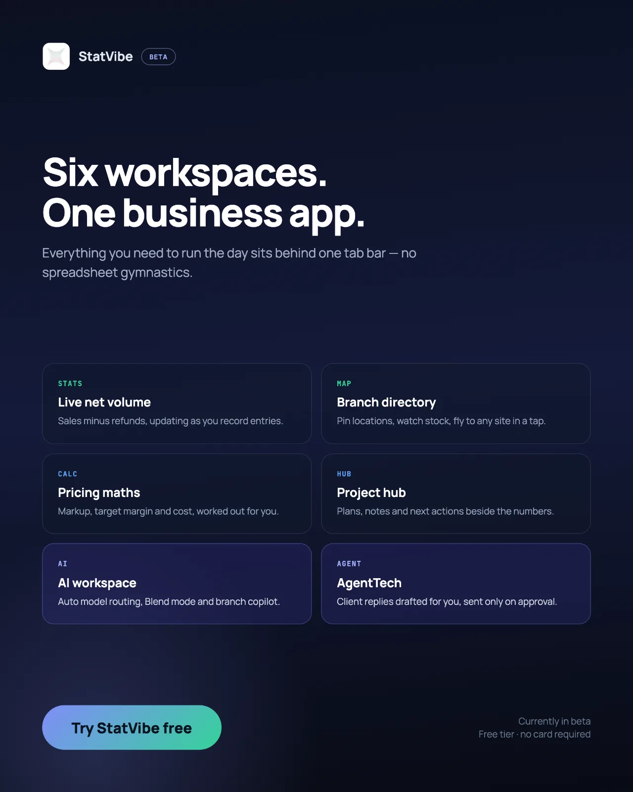 StatVibe beta screenshot 2