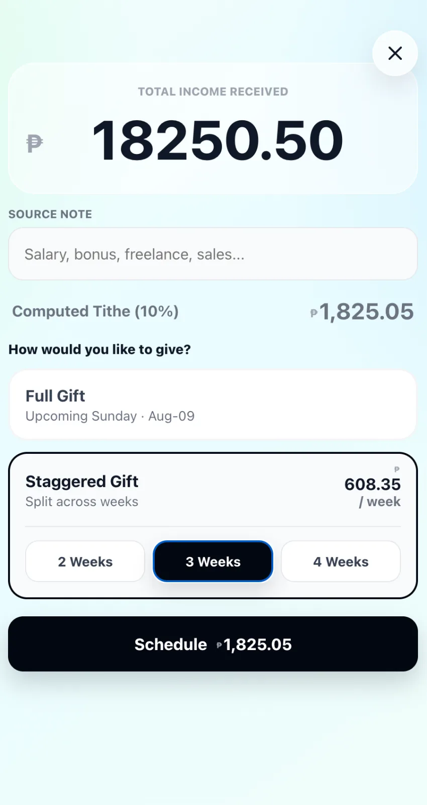 Tenfold Giving Planner screenshot 3