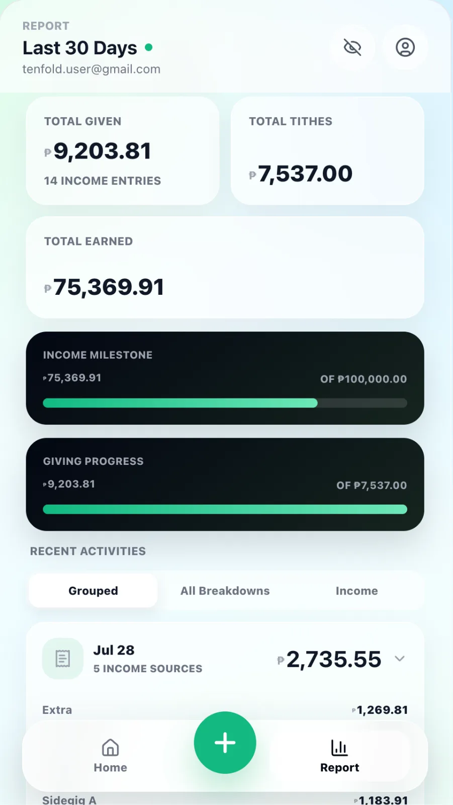 Tenfold Giving Planner screenshot 2