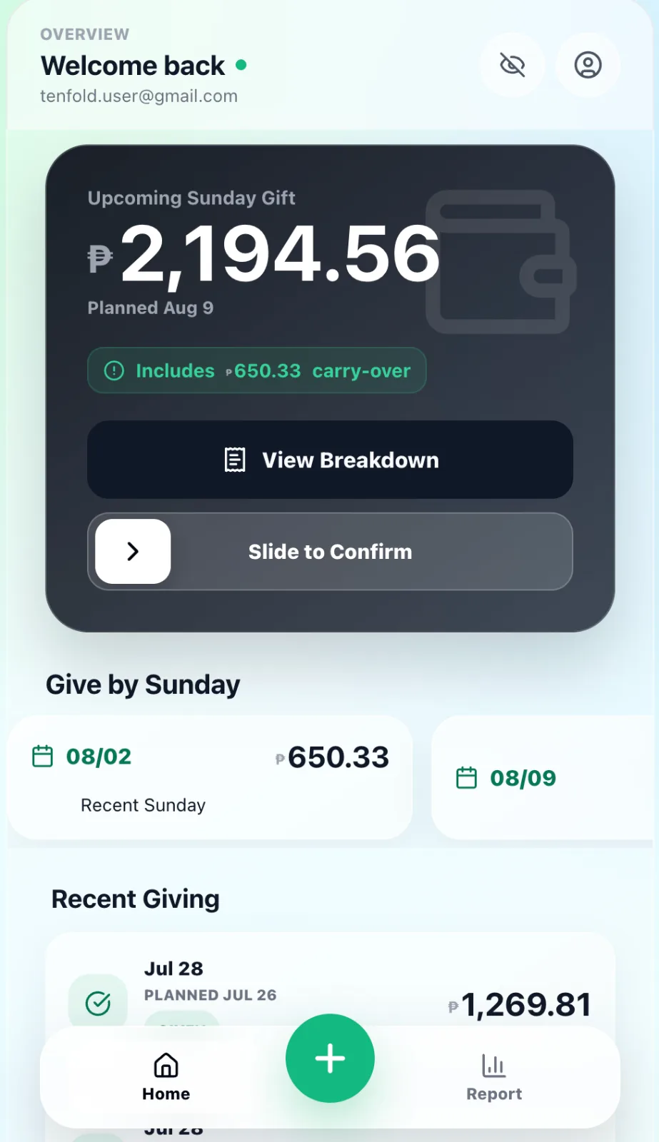 Tenfold Giving Planner screenshot 1