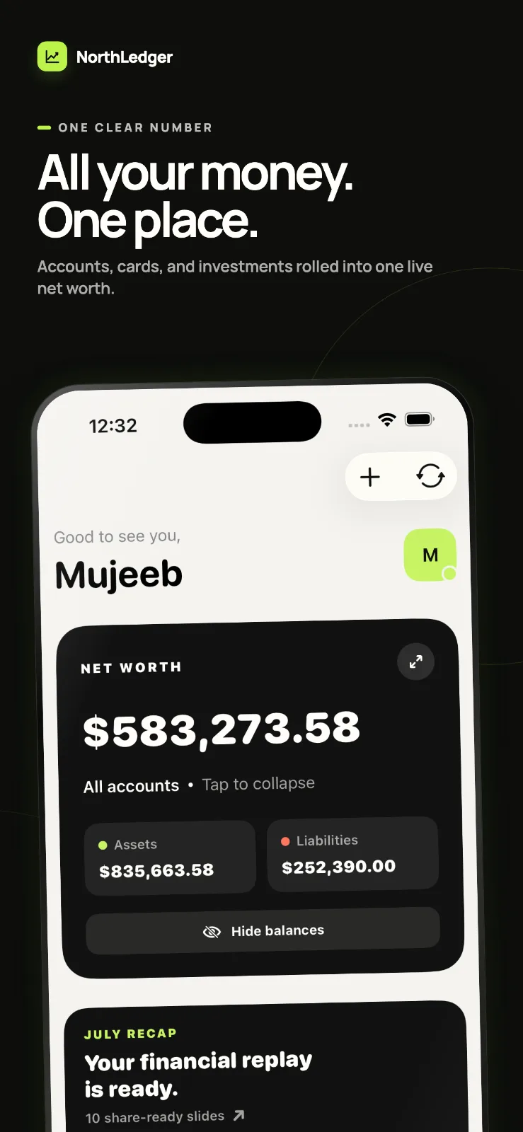 NorthLedger: Budget & Wealth screenshot 1