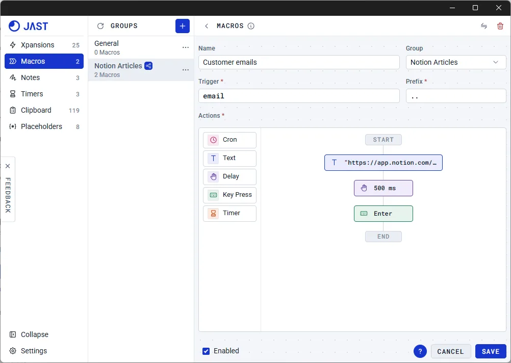 JAST screenshot 2
