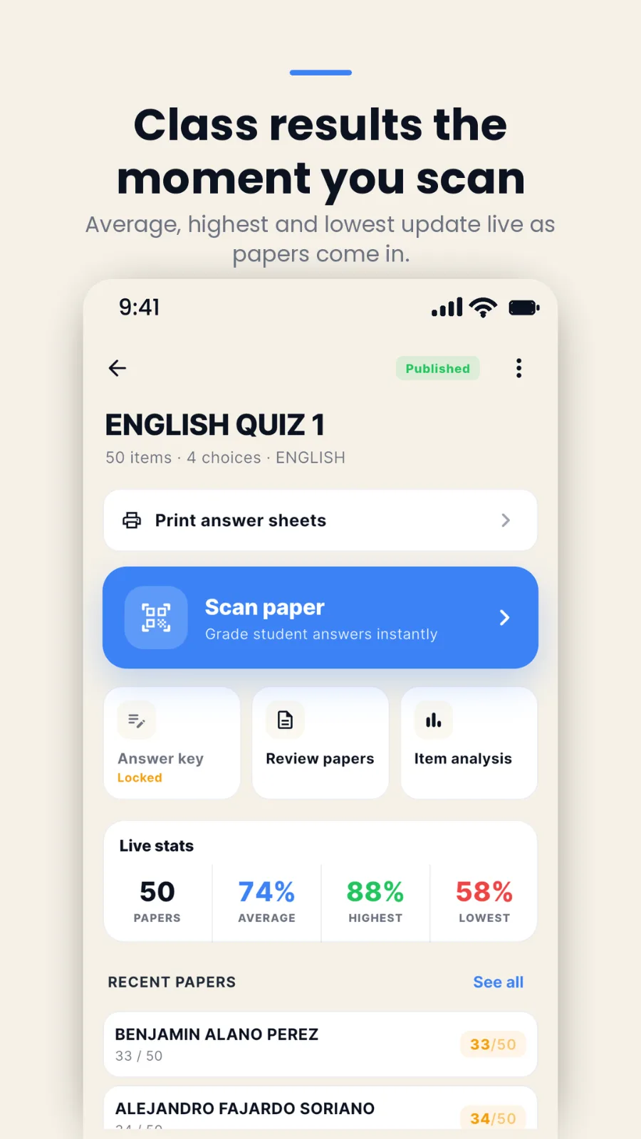 Kwagly: Answer Sheet Grader screenshot 2