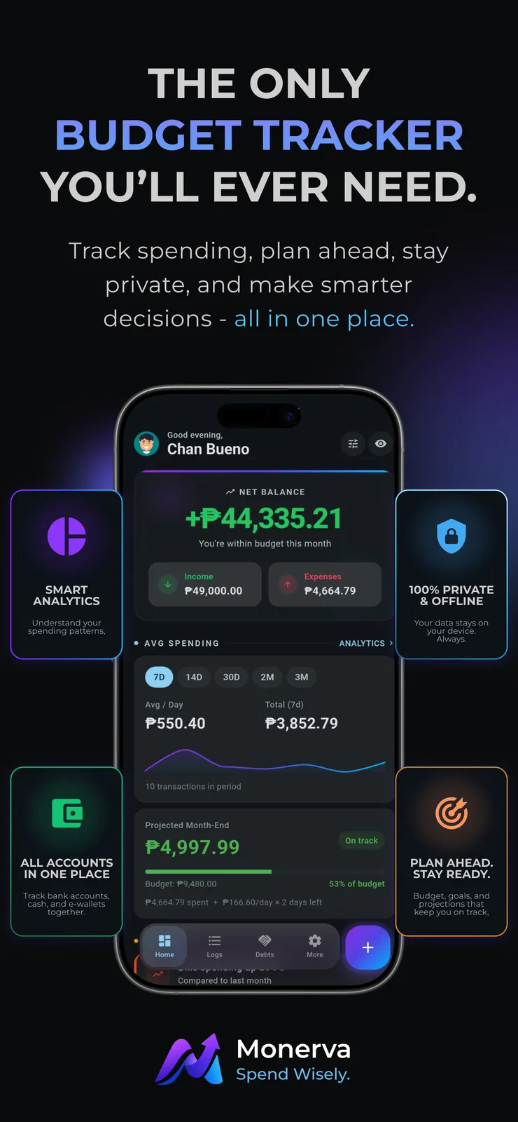Monerva: Spend Wisely screenshot 1
