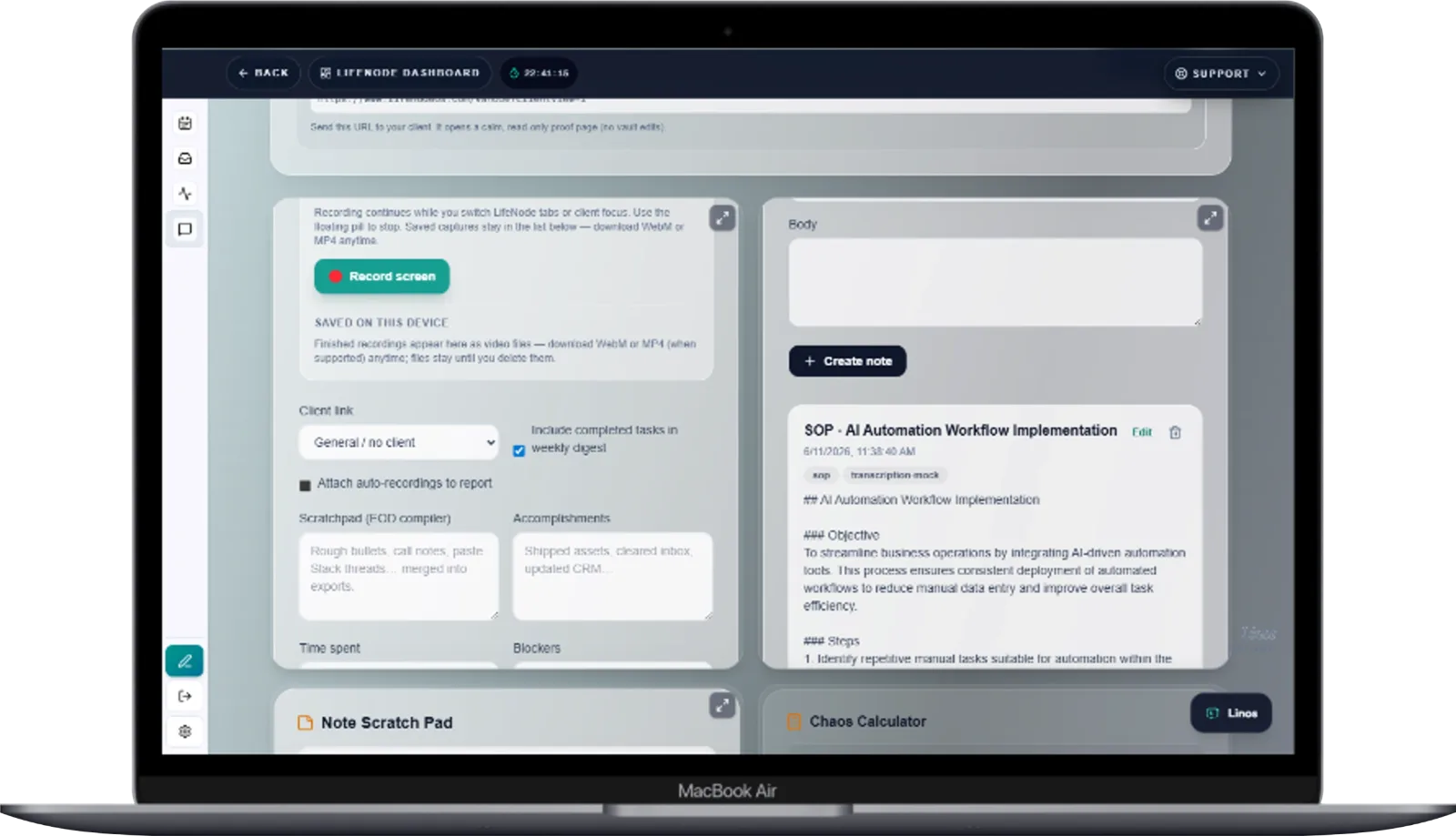 LifeNode OS screenshot 3