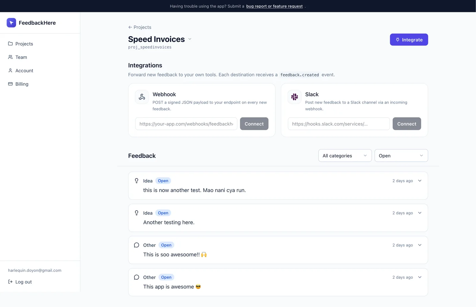 FeedbackHere screenshot 3