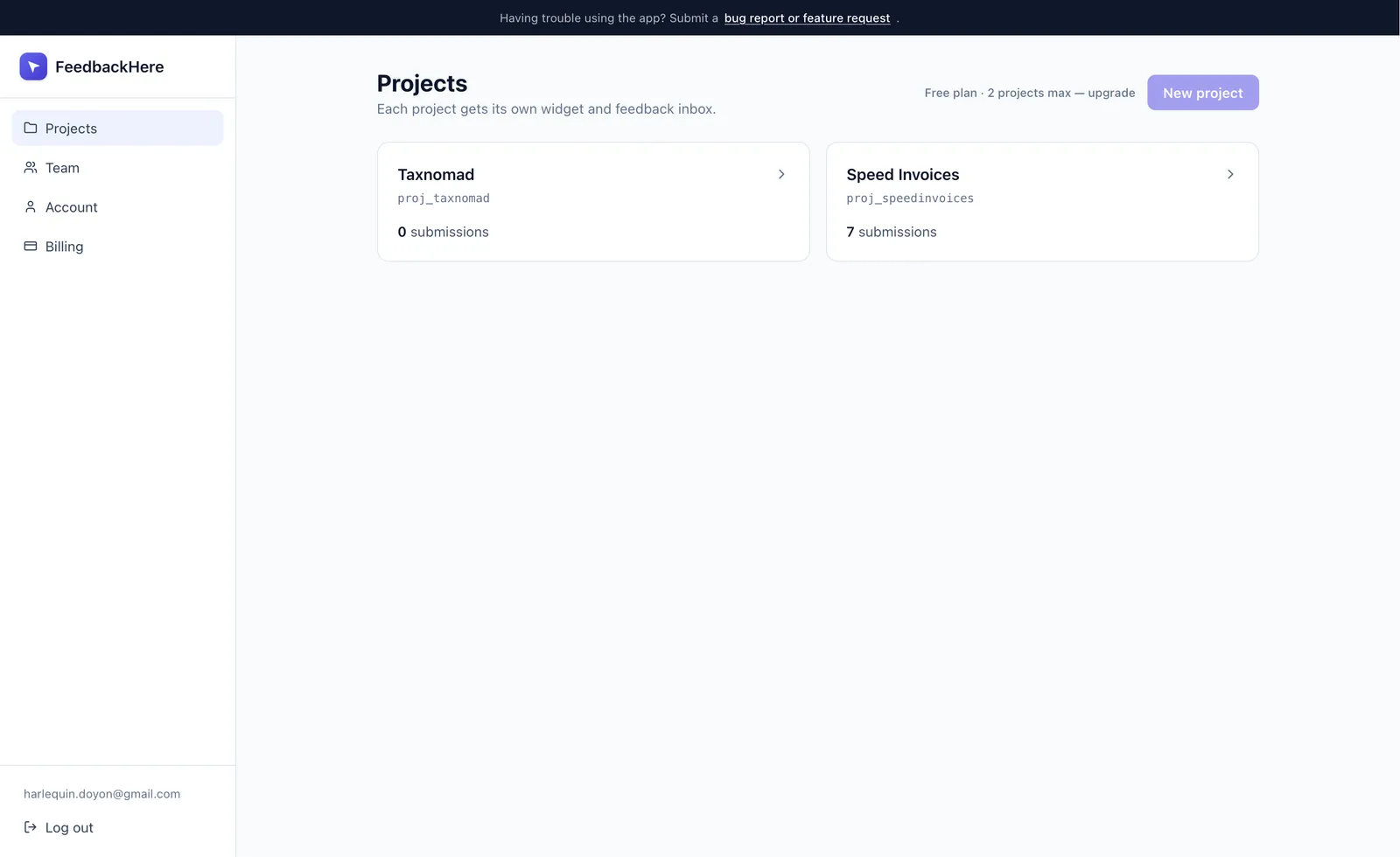 FeedbackHere screenshot 2