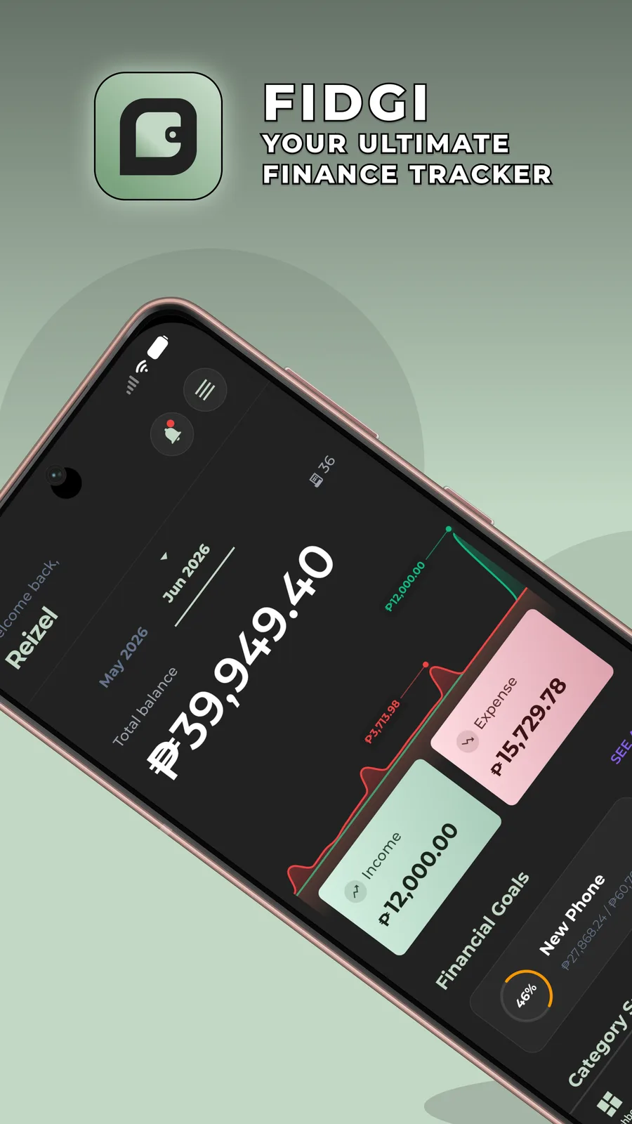Fidgi - Finance Tracker screenshot 1