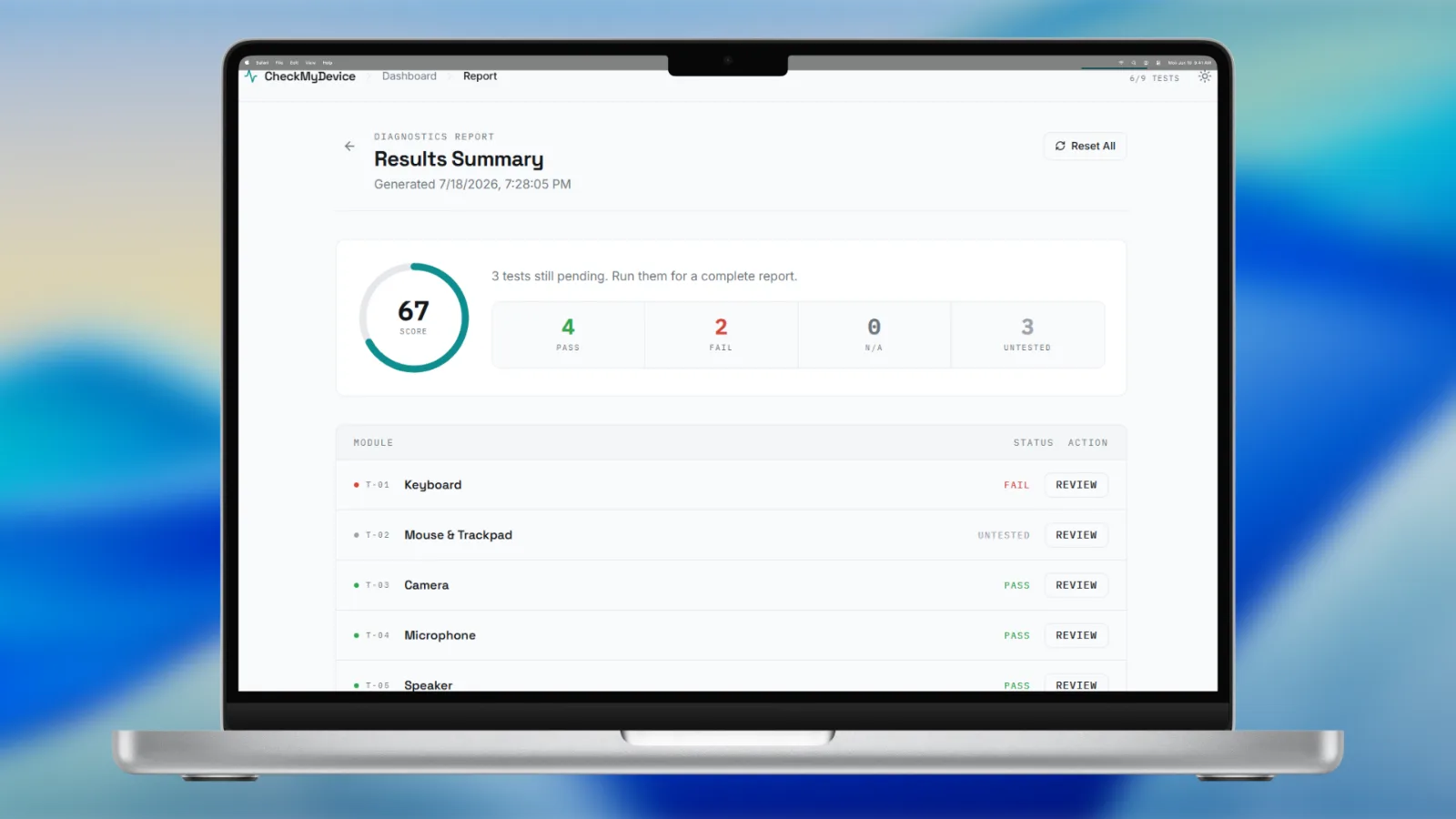 CheckMyDevice screenshot 4