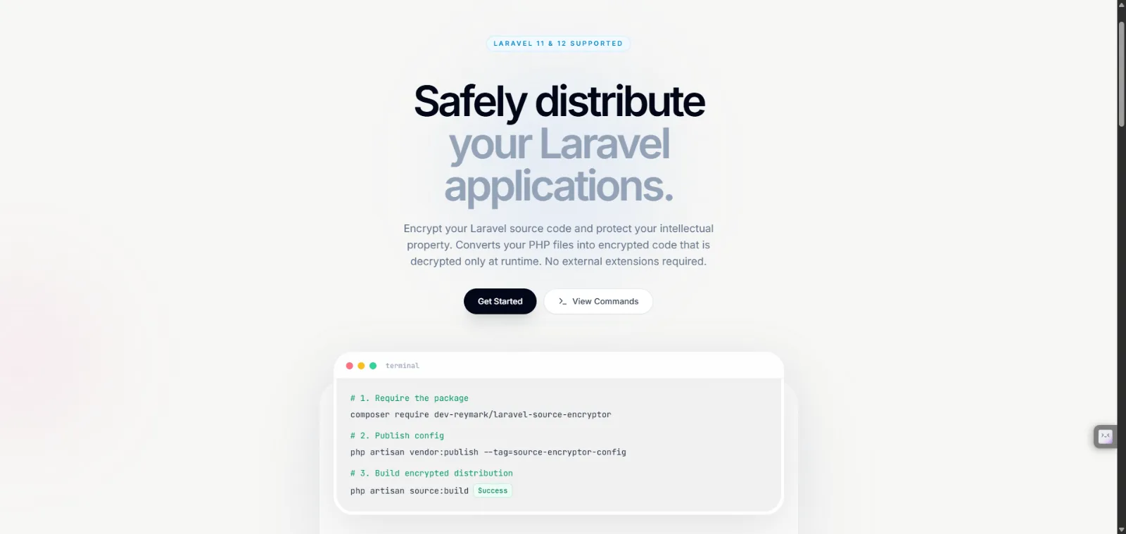 Laravel Source Encryptor screenshot 1