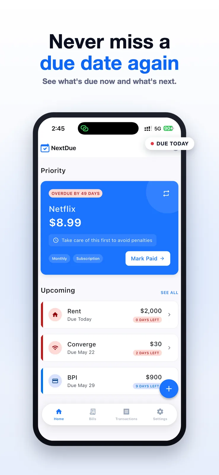 NextDue: Bill Tracker screenshot 3