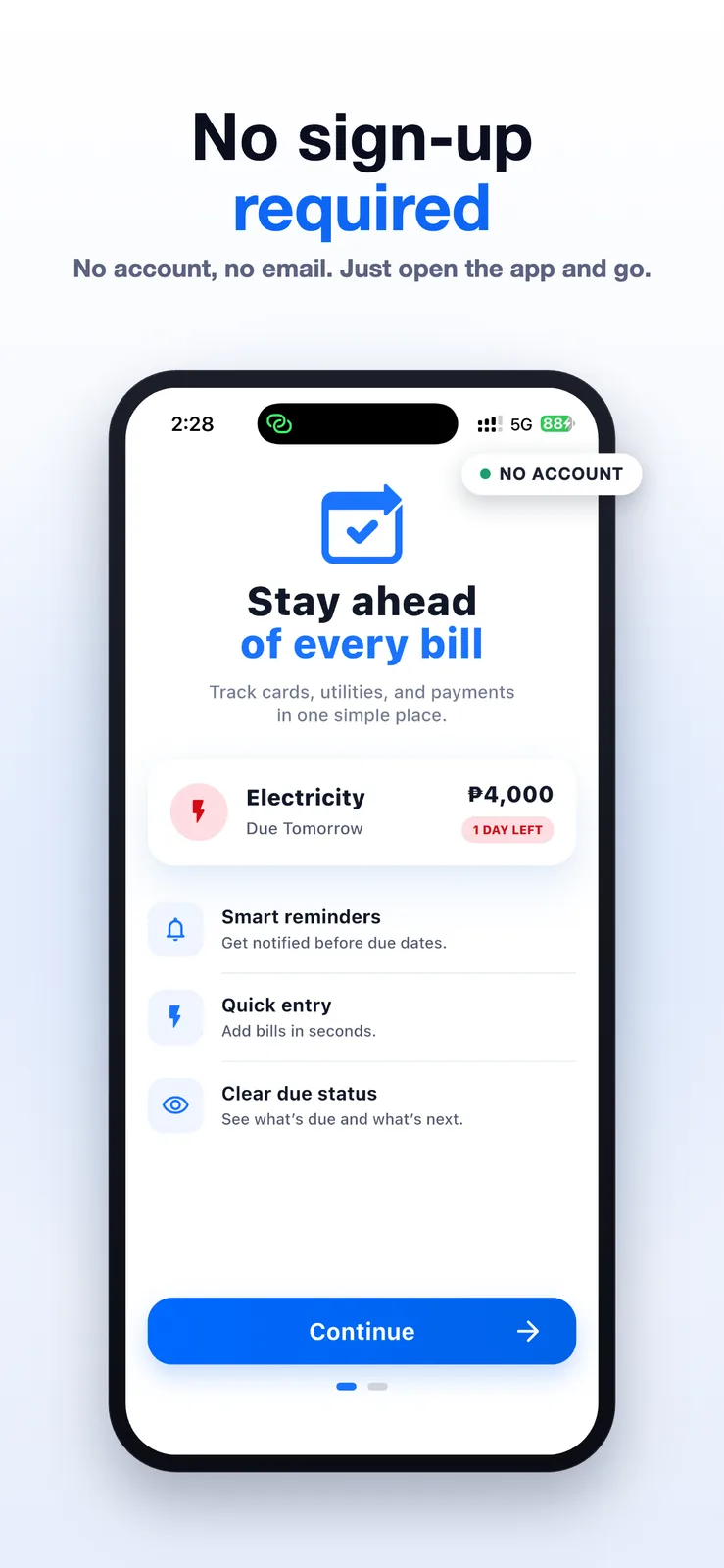 NextDue: Bill Tracker screenshot 1