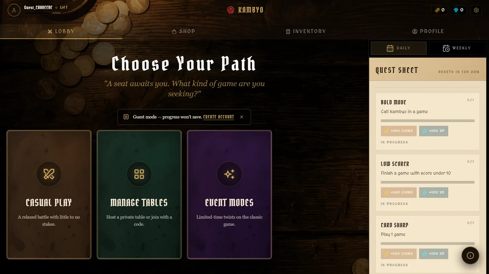 Kambyo Online screenshot 2