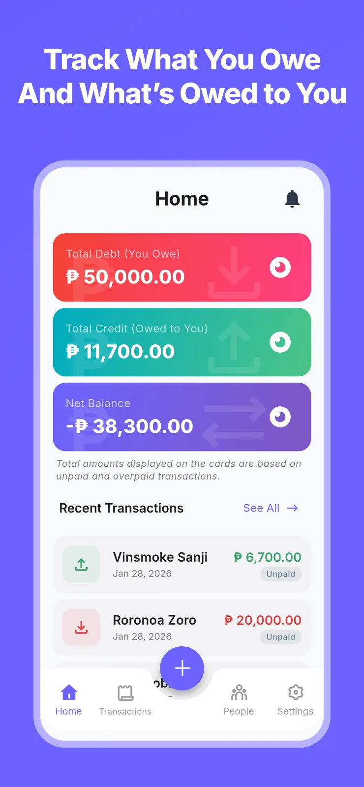 Utang: Credit & Debt Tracker screenshot 1