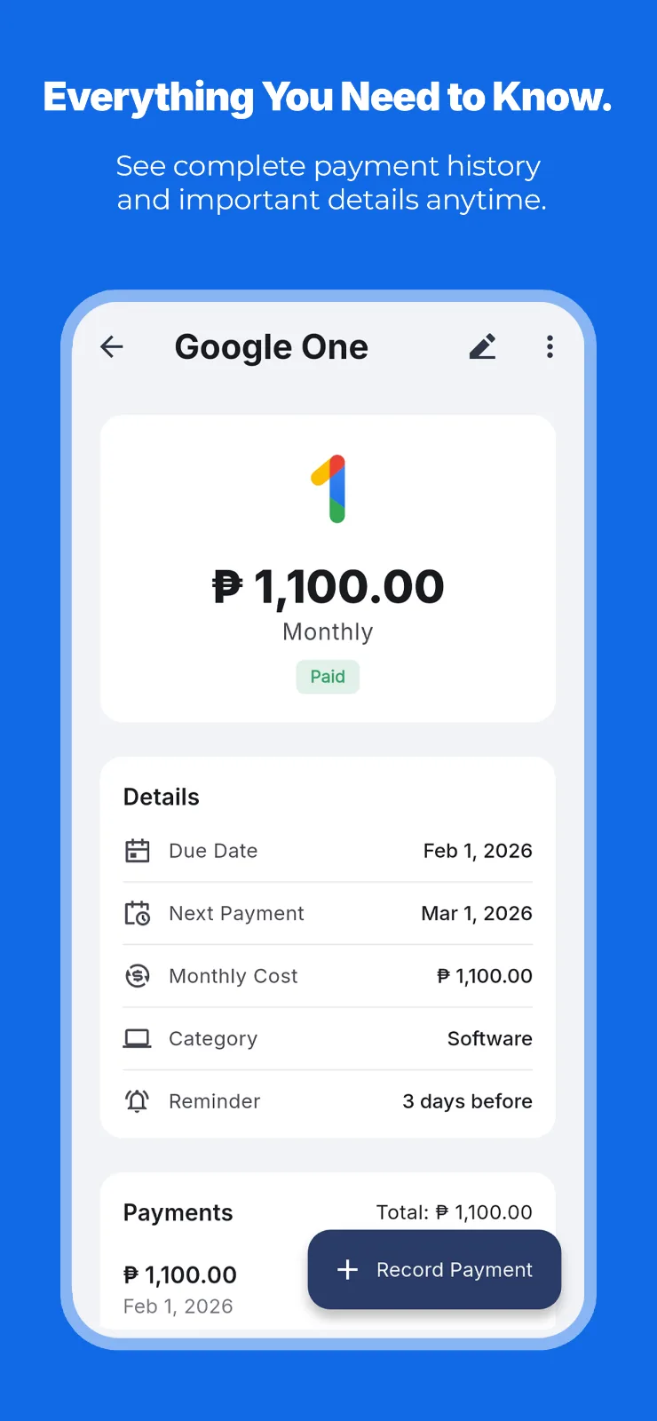 Judit: Bills & Subscriptions screenshot 1