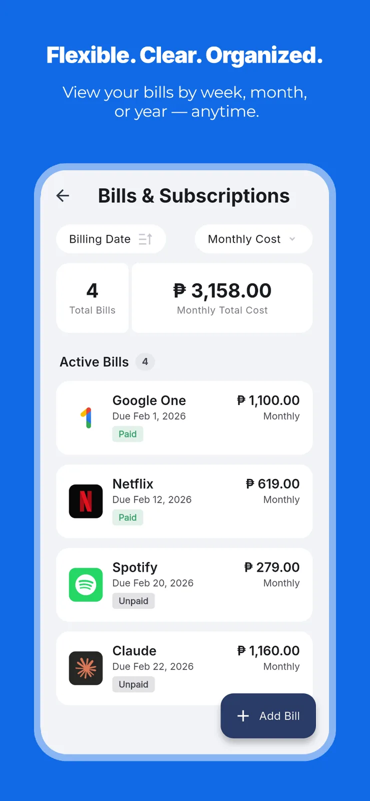 Judit: Bills & Subscriptions screenshot 3