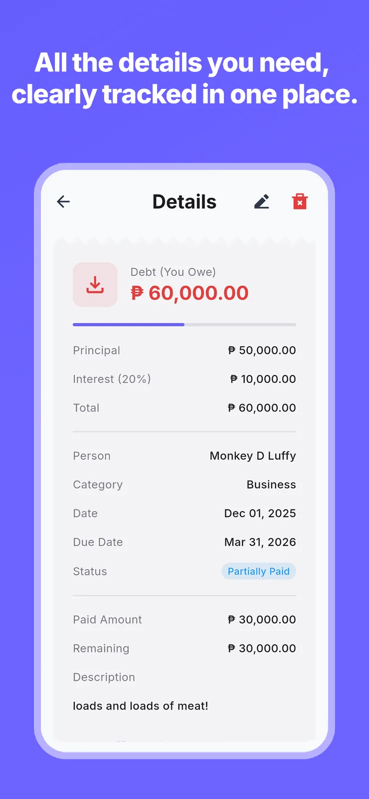 Utang: Credit & Debt Tracker screenshot 3