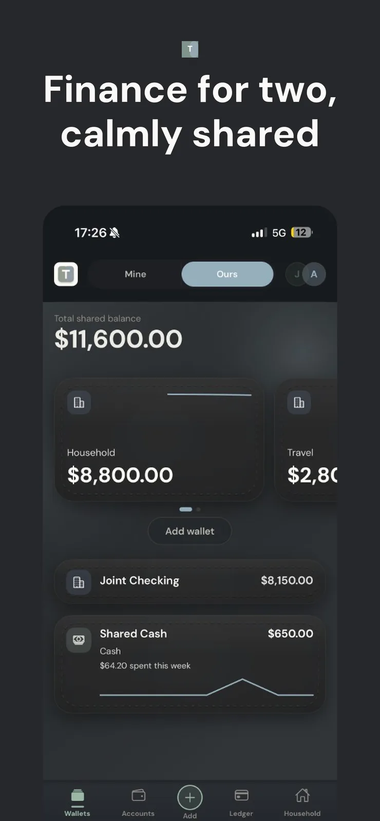 twofold - shared finances screenshot 1