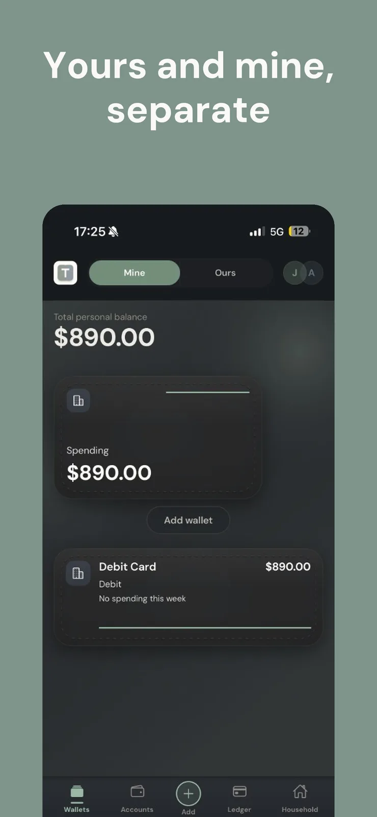 twofold - shared finances screenshot 2
