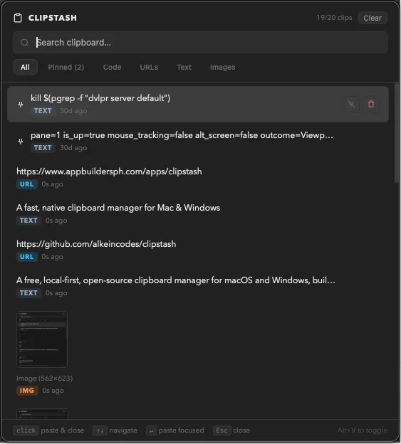 ClipStash screenshot 1