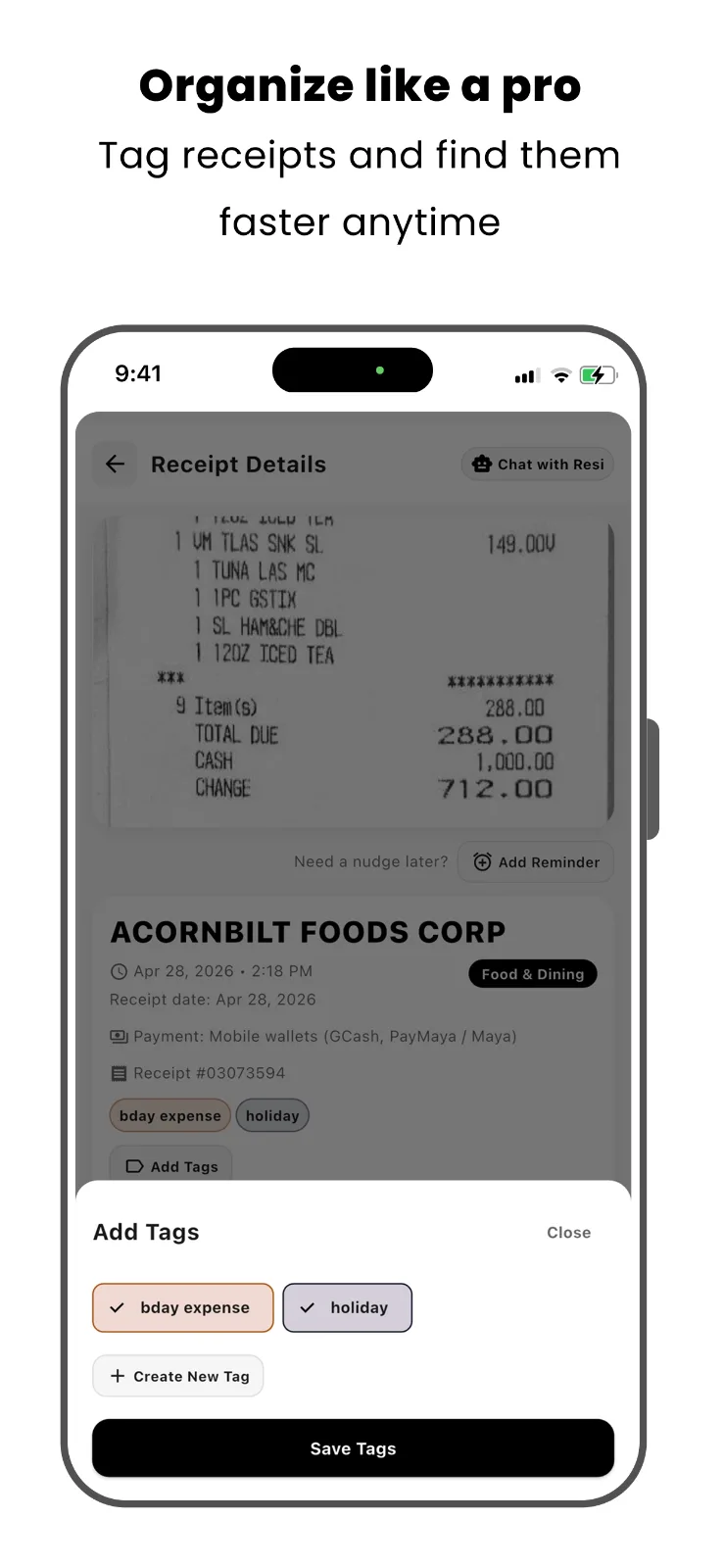 EasyReceipt Scanner screenshot 2