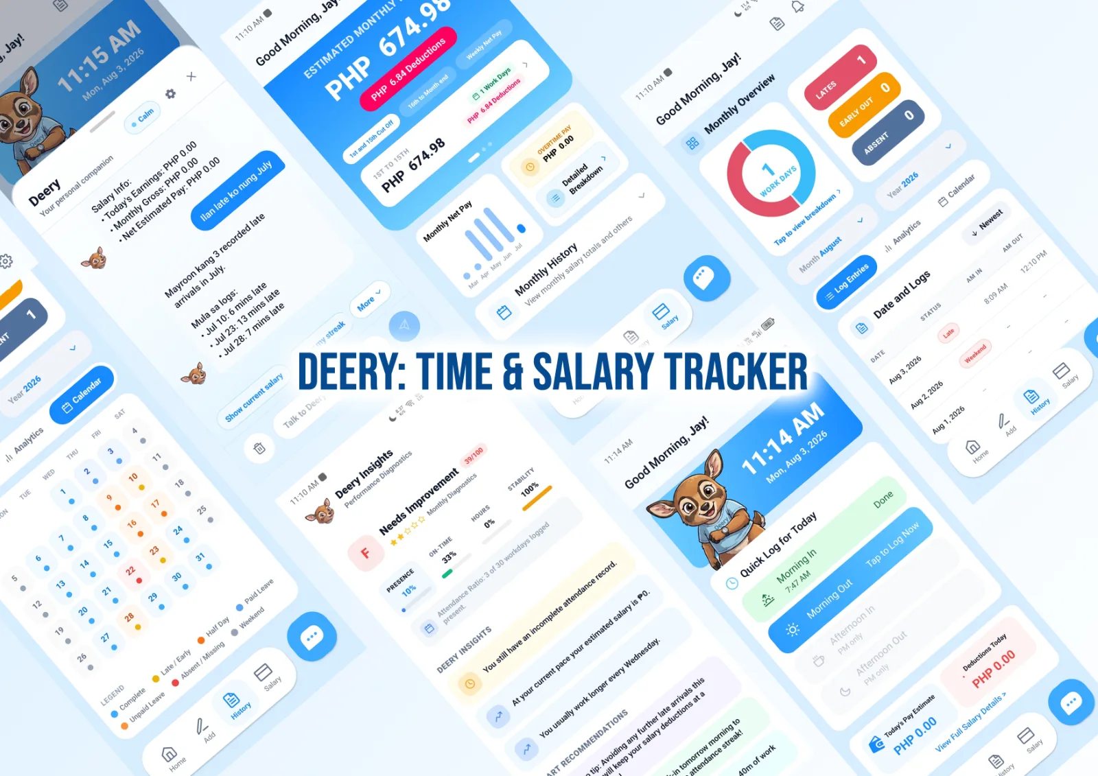 Deery: Time & Salary Tracker screenshot 1