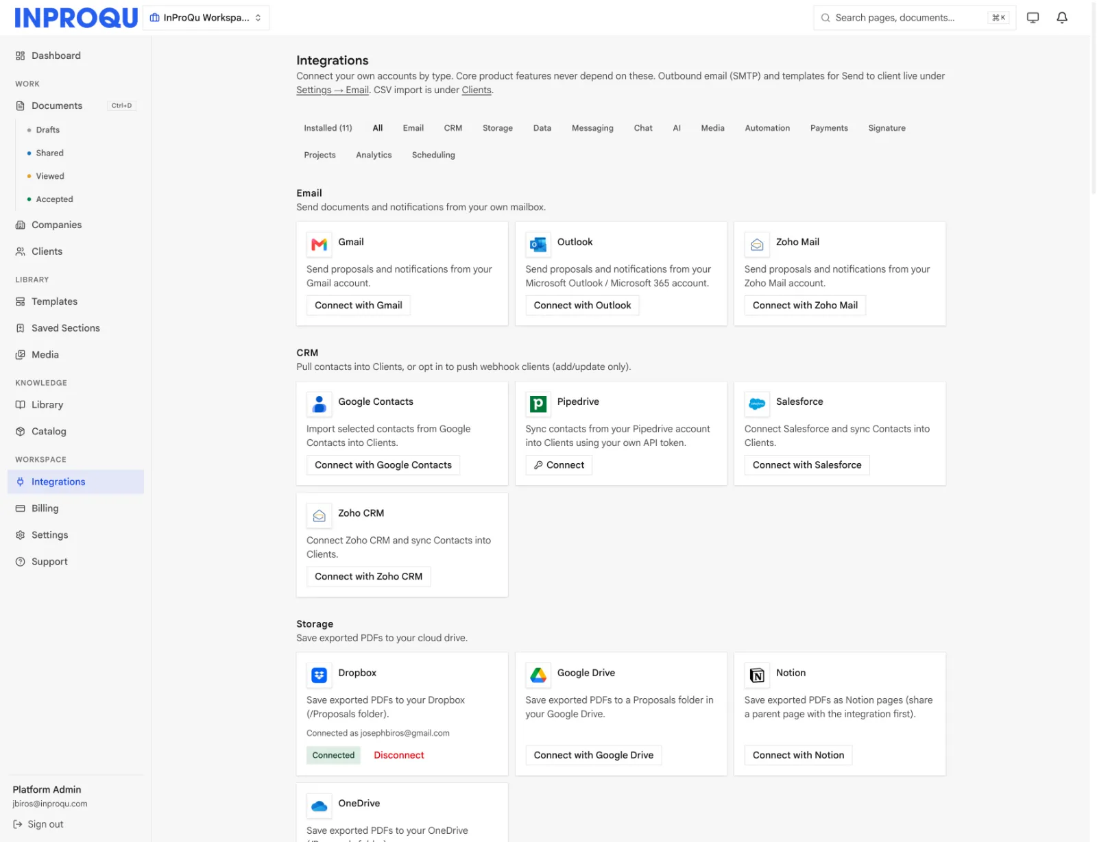 InProQu · Proposal and Quotation Software screenshot 3
