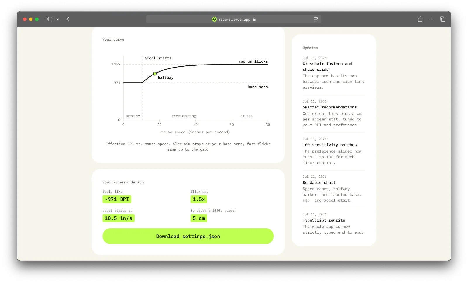 Raw Accel Easy Config screenshot 3