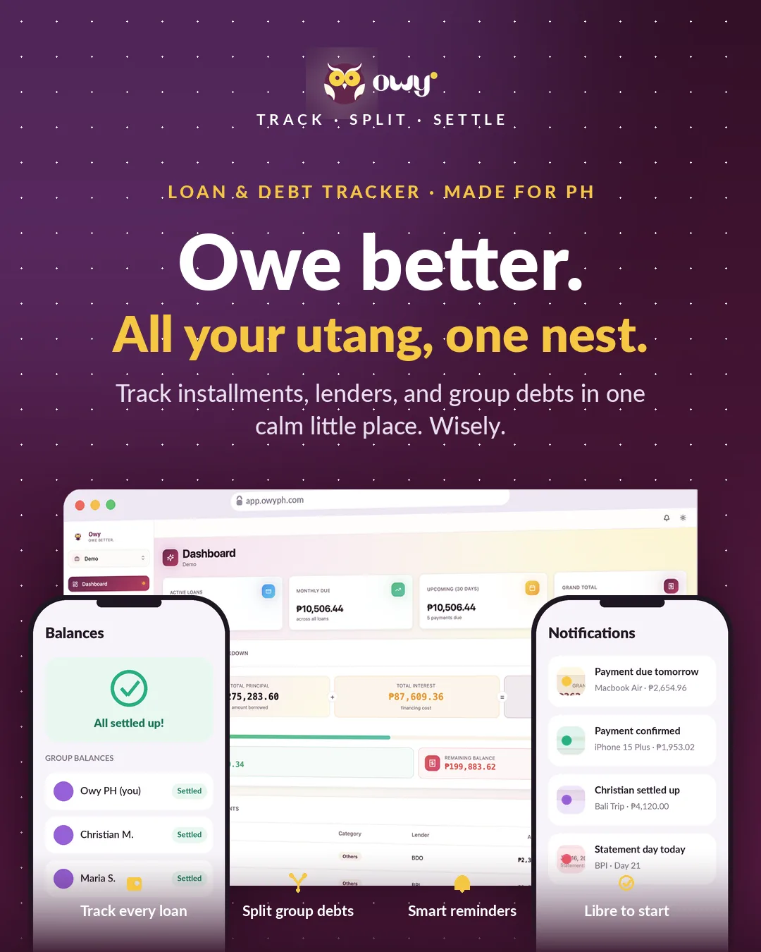 Owy -  Debt Tracker screenshot 1