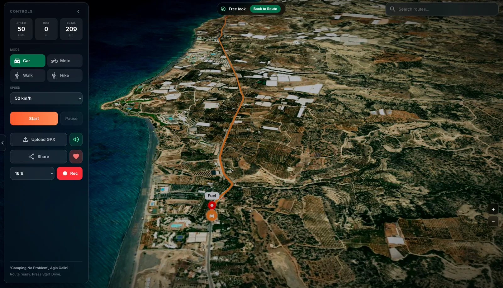 RoutePOV screenshot 1