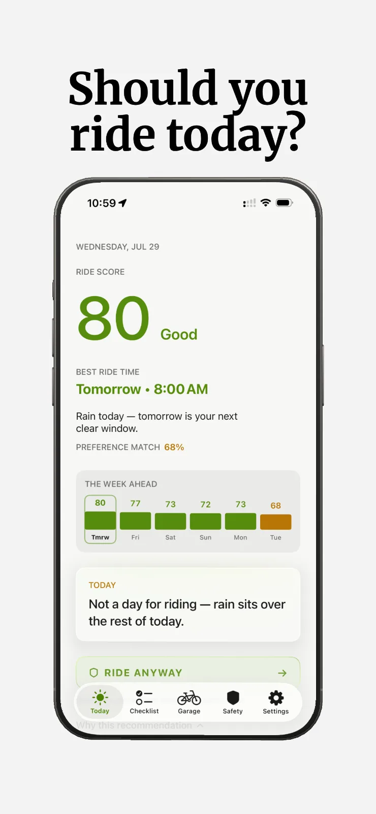 RideReady: Cycling Companion screenshot 1